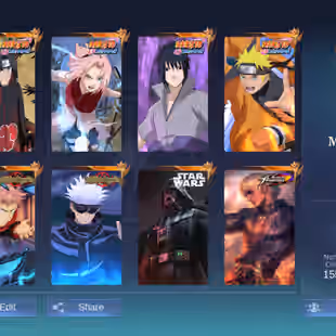 ALMOST MEGA 2 ACC || NARUTO AND JJK COLAB || 2 LEGEND || 21 GRAND || 15 EXQUISITE || SKINS 567 - Image 1