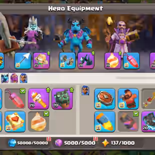 🔥TOWNHALL 18💎 5x MAX HERO [] 2x DRAGON STATUE [] HIGH EQUIPMENT - RARE DECORATION - BH MAX - FREE RENAME- 266 MEDALs - Image 16