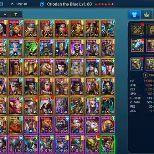 LV87 - Power 7.1M - 3 mythic - 25  Champions LV 60 -  45 Legend - 9 Void  - Image 2