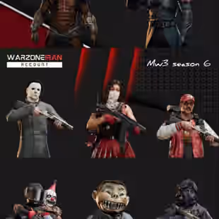 Linkable All Platform - Level 18 - 300 CP - 33 Abyss Camo - 75 Total Operators 104 Skin - 32 Emote - Code1201 - Image 5