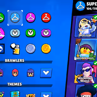 LEADERBOARD PRESTIGE-1 | 104K TROPHY-376X SKINS | 101/101 BRAWLER | 47X MAX | 37X HYPER | 3v3 WINS | 102 TOTAL PRESTIGE - Image 13