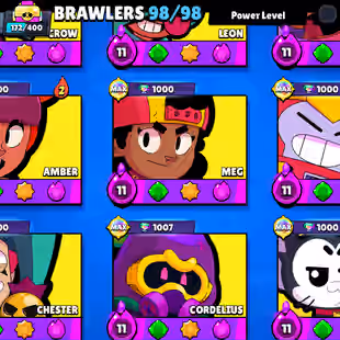 RARE 🎄 93.3K TROPHY 🎄 98!98-BRAWLER | ALL MAX BRAWLER | 84X HYPER | 440X SKINS | 2018 ACC | STAR SHELLY RARE SKIN - Image 11