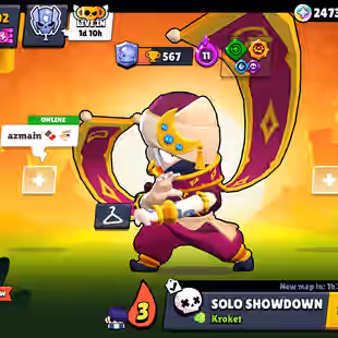 🔥RARE STAR SHELY SKINS BRAWLER ACCOUNT🔥46 HYPER CHARGE 51 MAX-49.9K GOLD-44K TROOHY-HYPER CHARHE SKINS 4- 2018 ACCOUNT - Image 1