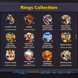 RAREST | 100CCP MAX | ALL CUE MAX | 700M COINS | BLACKDIAMOND TIER | RAREST RINGS | RAREST COLLECTION | INSTANT DELIVERY - Image 10