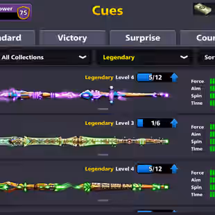 RARE LEVEL 604 | 75CCP | High Level | 3.5 Billion Coins | 20 Legendary Cues | Miniclip Only | Unlimited Password Change - Image 8