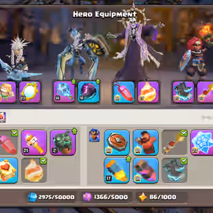 💜ALL HELPER MAX💜|| PROFILE FULLY MAX  [TH18] 6 HERO MAX || DEFENCE/WALL/MAX || COSMIC FULL SET || SOLID EPIC EQUIPMENT - Image 6