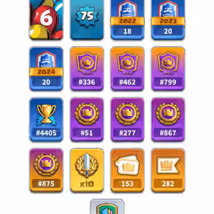 RAREST GT 100 AND 2x CRL 20 WIN EMOTES GT RANK 51 TOP UC RANK 336 KT 16 106 ELITE CARDS ALL EVO 75 XP 35 TOWER SKINS - Image 8