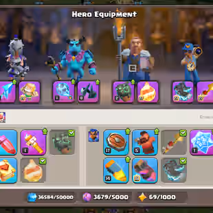 [5HERO MAX-6EPIC MAX] | TH-17 NEAR MAX | [15EPIC-S.B-F.B-E.B-A.F-R.S MAX] | HERO-100-100-90-75-50 | 700 CWL MEDALS  - Image 6