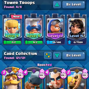 ❗[ 50X CARD MAX ]❗ 3X CARD LEVEL: 16 || 12X CARDS LEVEL: 15 || 35X CARDS LEVEL: 35 || LEVEL 62 || TROPHY: 12000 - Image 4