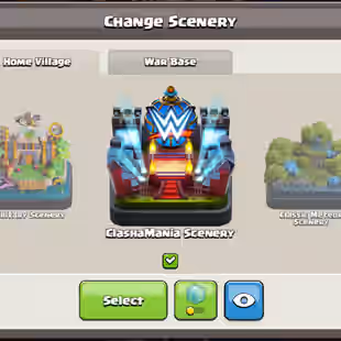 RARE/-WWE SCENERY!!TH18 CLOSE MAX!! 20X SKIN 2X SCENERY!! 244-XP RS/MAX EB/MAX FB/20 SB/20 GG/23! CLASHAMANIA SCENERY  - Image 2