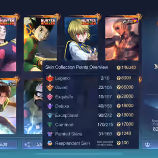 🔥ANIME ACCOUNT WITH SASUKE LOADING EFFECT 🔥|| LEGEND-2 || GRAND - 22 || SKIN -367 || MEGA -5 || ALL HEROS UNLOCK ||  - Image 11