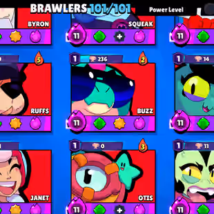 301-GEM | 100.2K TROPHY-490X SKINS | NC AVAILABLE | 101/101 BRAWLER | 98X MAX | 78X HYPER | 3v3 WINS | LOTS OF RARE SKIN - Image 9
