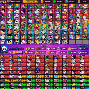 Rare Skin [HEROINE BIBI] [] Trophy 54K [] 101/101 All Brawler [] Max Brawler 51x [] Hyper 35x [] 330x Skin Collection  - Image 2