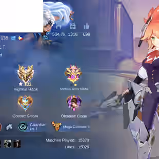 [IOS/ANDROID] CEL LVL 135 | 132 HEROES | 593 SKINS | MEGA 2 | COLLAB | 3 LEGEND - KOF CHOU GUSION PAQUITO - CHOU THUNDER - Image 5