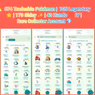 🎯LVL 60 ULTRA RARE PG ACCT / HUNDO VENUSAUR WITH LUGIA / 674 TRADEABLE PG 40 HUNDO 💯IV) GBL MEWTWO / INSTANT - Image 3