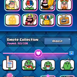 RAREST GT 100 AND 2x CRL 20 WIN EMOTES GT RANK 51 TOP UC RANK 336 KT 16 106 ELITE CARDS ALL EVO 75 XP 35 TOWER SKINS - Image 21