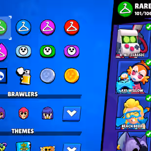 LEADERBOARD PRESTIGE-1 | 104K TROPHY-376X SKINS | 101/101 BRAWLER | 47X MAX | 37X HYPER | 3v3 WINS | 102 TOTAL PRESTIGE - Image 12