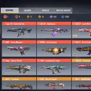 CODM BEST DEAL-8X MYTHICAL WEAPONS 31X LEGENDARY-ALL DEMANDED GUNS-LUCAS ELECTRON AVAILABLE-1547 CAMO-FULL ACCESS - Image 4