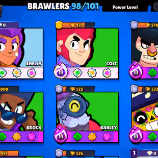 🔥RARE STAR SHELY SKINS BRAWLER ACCOUNT🔥46 HYPER CHARGE 51 MAX-49.9K GOLD-44K TROOHY-HYPER CHARHE SKINS 4- 2018 ACCOUNT - Image 5