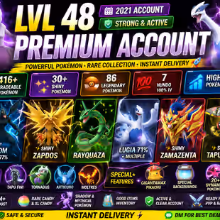 🎯LVL 48 | 416 TRADEABLE PG🔁 7 HUNDO | 91 LEGENDARY | 31 SHINY  | SHINY ZEKROM / ZAPDOS / RAYQUAZA | RARE COLLECTION - Image 1