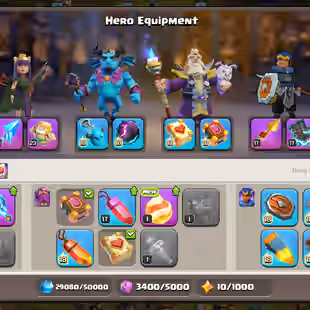 3-DIGIT RANK / 25K LEGED CUPS🎄 TH18 CLOSE MAX 🎄 CLASH OF DRAGON | HUGE MAX EQUIPMENT | HERO-105-105-86-80-55 | 261-XP - Image 6