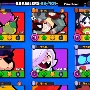 🔥RARE STAR SHELY SKINS BRAWLER ACCOUNT🔥46 HYPER CHARGE 51 MAX-49.9K GOLD-44K TROOHY-HYPER CHARHE SKINS 4- 2018 ACCOUNT - Image 13