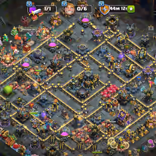 RAREST🔥 7240 WAR STAR💎 TH 17 [] MAX HERO -LEAGUE KING -3 SCENERY - 276 XP- ALL EQUIPMENT - OBSTACLE - BH 10 - 4K GEMS - Image 2