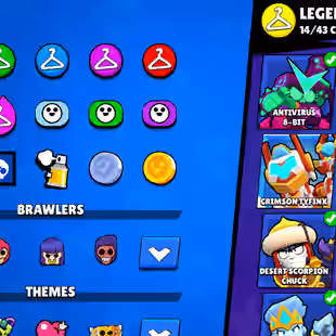 BEST OFFER 🎄 70.2K TROPHY 🎄 97/99 BRAWLERS | 50X MAX | 34X HYPER | 260X SKINS | 14X LEGENDARY SKINS | DELIVERY INSTANT - Image 12