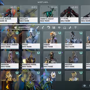 MR 25 360-750 Complated - 74x Warframe MAX 95x Primary Gun - 67x Secondary Gun - 90x Meele - Image 5