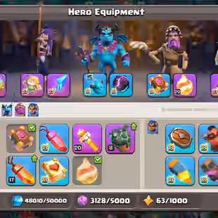 TH 18 ALMOST MAX-XP 264-WALLS NEAR MAX-6 EPIC EQUIPMENT MAX-HERO 105-105-95-80-55-NC YES-DEFENSE NEAR MAX-BEST DEAL - Image 6