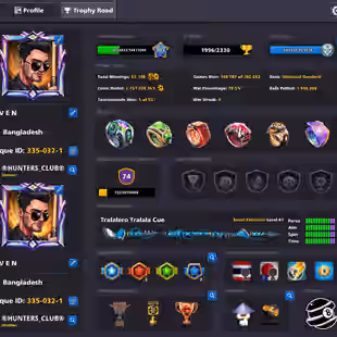 701 LEVEL ACCOUNT | VIP Black Diamond | 74 CCP | Miniclip Unlimited PW Change | 7 Digit Golden UID | Fresh Account - Image 1