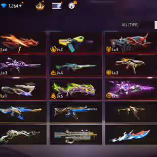 X276|Lvl 71|73 BUNDLE SET|200 COSTUME(7 MYTHIC)|252 WEAPON(11 EVO+39 MYTHIC)|M1887 Conqueror Lv 6|M1014 Green Draco Lv 6 - Image 19