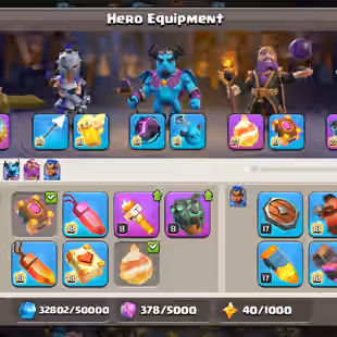 RAREST🔥 7240 WAR STAR💎 TH 17 [] MAX HERO -LEAGUE KING -3 SCENERY - 276 XP- ALL EQUIPMENT - OBSTACLE - BH 10 - 4K GEMS - Image 7