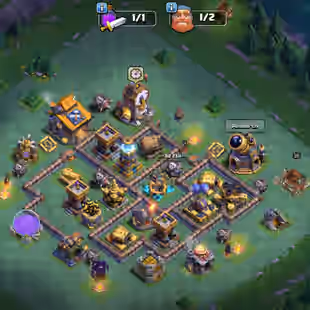 RAREST🔥 7240 WAR STAR💎 TH 17 [] MAX HERO -LEAGUE KING -3 SCENERY - 276 XP- ALL EQUIPMENT - OBSTACLE - BH 10 - 4K GEMS - Image 4