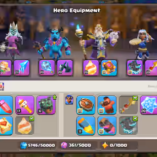 ALL HELPER MAX | TH18 CLOSE MAX TYPE | HERO-105-105-70-80-55 | SB-MAX!AF-MAX!EB-MAX!CLOSE MAX HUGE EQUIP | 212-XP | BH  - Image 7