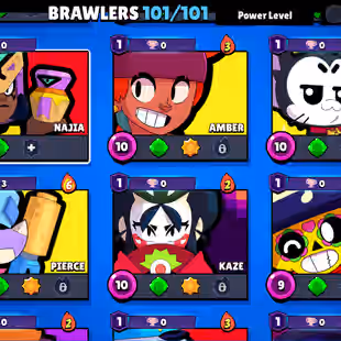 LEADERBOARD PRESTIGE-1 | 104K TROPHY-376X SKINS | 101/101 BRAWLER | 47X MAX | 37X HYPER | 3v3 WINS | 102 TOTAL PRESTIGE - Image 11