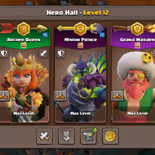 MAX PROFILE🔥TH18 MAX-99 PERCENT🔥DRAGOON ESCAPE WAR ARENA SCENERY! HEROES 105-105-95-80-55! BUILDER HUT! NIGHT BASE MAX - Image 3