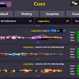 RARE LEVEL 604 | 75CCP | High Level | 3.5 Billion Coins | 20 Legendary Cues | Miniclip Only | Unlimited Password Change - Image 7