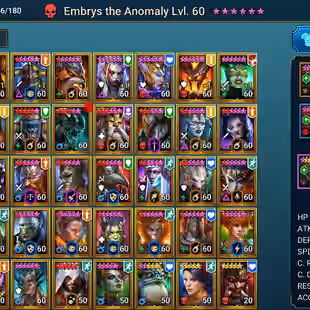 Alll Platform: LV90 - Power 8M - 2 Mythic (Anomaly - Lazarius) - 40 Champions LV 60 -  45 Legend - 7 Void - Image 2