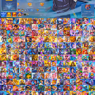 [IOS/ANDROID] CEL LVL 124 | 132 HEROES | 521 SKINS | MEGA 3 | COLLAB LOADED | 3 LEGEND INC LESLEY - 6 RARE COLLECTOR JJK - Image 2