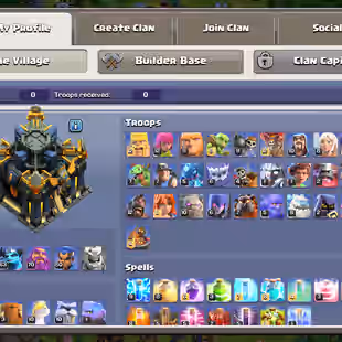 🔥40500 GEMS TH 17 ALMOST MAX🔥XP 220-HERO 95-95-70-50-EPIC SB 26 FB[MAX] EB[MAX] GG 14-MEDALS 628-STRONG DEFENSE-BEST - Image 2