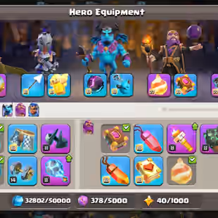 RAREST🔥 7240 WAR STAR💎 TH 17 [] MAX HERO -LEAGUE KING -3 SCENERY - 276 XP- ALL EQUIPMENT - OBSTACLE - BH 10 - 4K GEMS - Image 6