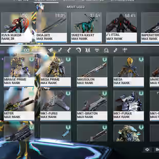 MR 25 360-750 Complated - 74x Warframe MAX 95x Primary Gun - 67x Secondary Gun - 90x Meele - Image 3