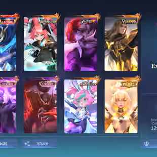 SOLID HYPER MM MAGE ACC || 1 LEGEND 12 GRAND 12 EXQUISITE || CLOSE TO MEGA || EX 110 STARS || 415 SKINS || 139 LEVEL - Image 1