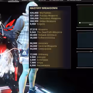 MR 26 + 2500 Platinum 418-750 Complated - 71x Warframe MAX 20+ Riven - 25+ Prime - 95 Arcane Frost Prime Grendel Prime - Image 1