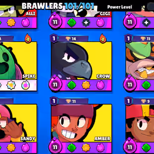 301-GEM | 100.2K TROPHY-490X SKINS | NC AVAILABLE | 101/101 BRAWLER | 98X MAX | 78X HYPER | 3v3 WINS | LOTS OF RARE SKIN - Image 11