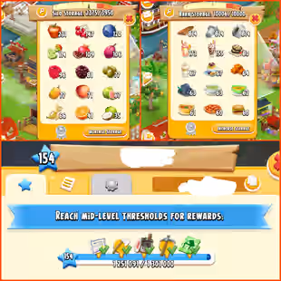 🎯NW STOCK] LEVEL 154 ACCT () 10K BARN (👹) 3950 SILO ()888 DIAMONDS () 4 MILLIONS COINS () INSTANT DELIVERY - Image 3