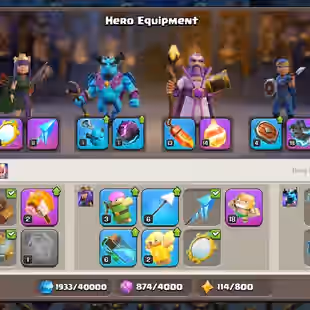 267 | 11x EPIC EQUIPMENT TH17 WALLS FULL MAX | SUPER CHEAP | [ HERO-50-39-29-43-45-5 ] | MAGIC ITEMS | NC FREE | FULL A - Image 5