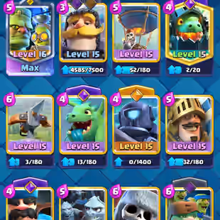 🔥[ LVL: 72 || 17X LEVEL 16 CARDS ]🔥 59X TOTAL MAX || 7X ELITE - 35X LVL 14 [MAX] || 183X EMOJIS || 7300 GEMS || RARE - Image 5