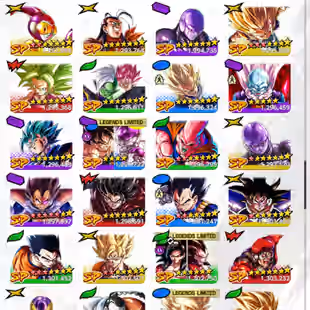 D852-IOS+Android-Vip Account-11 UL(SS4 Gogeta Full Red Star+SS Goku+Frieza)+61 Legends+Vip Equipment+Good Zenkai+612 M - Image 13